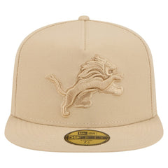 Detroit Lions New Era Color Pack A-Frame 59FIFTY Fitted Hat Light Beige | NFL