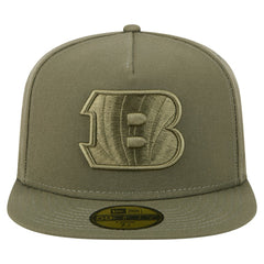 Cincinnati Bengals New Era Color Pack A-Frame 59FIFTY Fitted Hat Olive | NFL