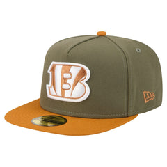 Cincinnati Bengals New Era Color Pack A-Frame 59FIFTY Fitted Hat Olive/Brown | NFL