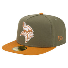 Minnesota Vikings New Era Color Pack A-Frame 59FIFTY Fitted Hat Olive/Brown | NFL