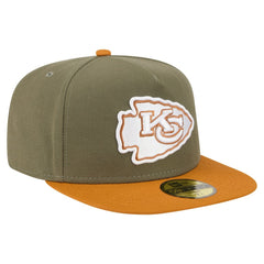 Kansas City Chiefs New Era Color Pack A-Frame 59FIFTY Fitted Hat Olive/Brown | NFL