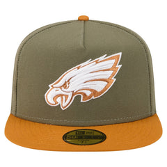 Philadelphia Eagles New Era Color Pack A-Frame 59FIFTY Fitted Hat Olive/Brown | NFL