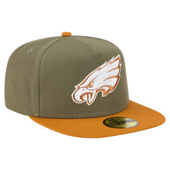 Philadelphia Eagles New Era Color Pack A-Frame 59FIFTY Fitted Hat Olive/Brown | NFL