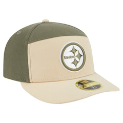 Pittsburgh Steelers New Era Two-Tone Color Pack Split Panel 59FIFTY Fitted Hat Light Beige/Olive | NFL