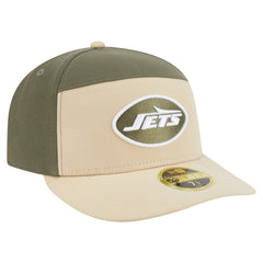 New York Jets New Era Two-Tone Color Pack Split Panel 59FIFTY Fitted Hat Light Beige/Olive | NFL