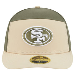 San Francisco 49ers New Era Two-Tone Color Pack Split Panel 59FIFTY Fitted Hat Light Beige/Olive | NFL