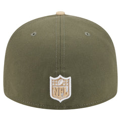 Baltimore Ravens New Era Color Pack Split Panel 59FIFTY Fitted Hat Light Beige/Olive | NFL