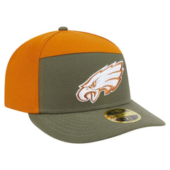 Philadelphia Eagles New Era Two-Tone Color Pack Split Panel 59FIFTY Fitted Hat Olive/Brown | NFL