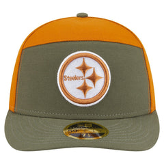 Pittsburgh Steelers New Era Two-Tone Color Pack Split Panel 59FIFTY Fitted Hat Olive/Brown | NFL