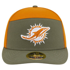 Miami Dolphins New Era Two-Tone Color Pack Split Panel 59FIFTY Fitted Hat Olive/Brown | NFL