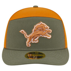 Detroit Lions New Era Two-Tone Color Pack Split Panel 59FIFTY Fitted Hat Olive/Brown | NFL