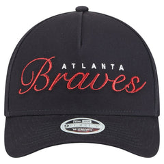 Atlanta Braves New Era Women's Metallic A-Frame 9FORTY Adjustable Hat - MLB