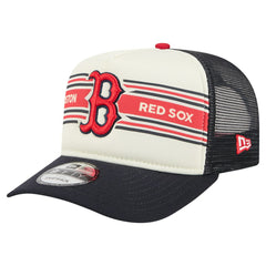 Boston Red Sox New Era Banner A-Frame 9FIFTY Trucker Snapback Hat - MLB