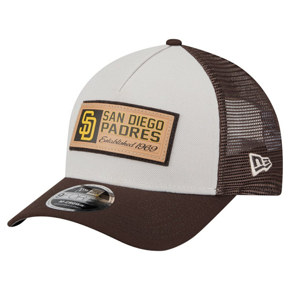 San Diego Padres New Era Text A-Frame Trucker 9FORTY Hat - MLB