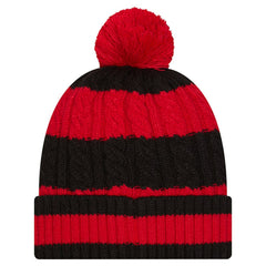 San Francisco 49ers New Era Women's Braided Cuffed Knit Hat with Pom Scarlet | NFL