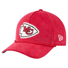 Kansas City Chiefs New Era Cord Corduroy 9FORTY A-Frame Adjustable Hat Red | NFL