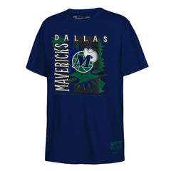 Dallas Mavericks Youth Retro '90s Poster T-Shirt Navy - NBA