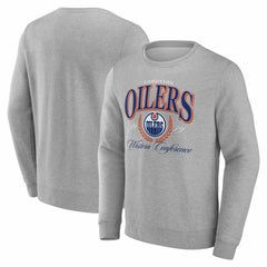 Edmonton Oilers Reign Supreme Pullover Sweatshirt - Gray - NHL