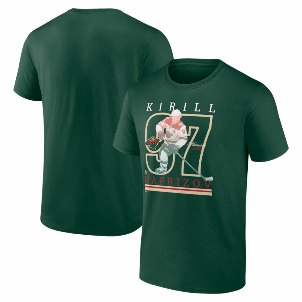 Kirill Kaprizov Minnesota Wild Player Show T-Shirt - Green - NHL