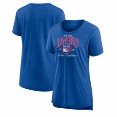 New York Rangers Women's Reign Supreme Tri-Blend T-Shirt - Blue - NHL