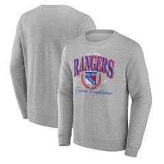 New York Rangers Reign Supreme Pullover Sweatshirt - Gray - NHL