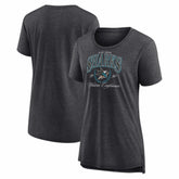 San Jose Sharks Women's Reign Supreme Tri-Blend T-Shirt - Gray - NHL