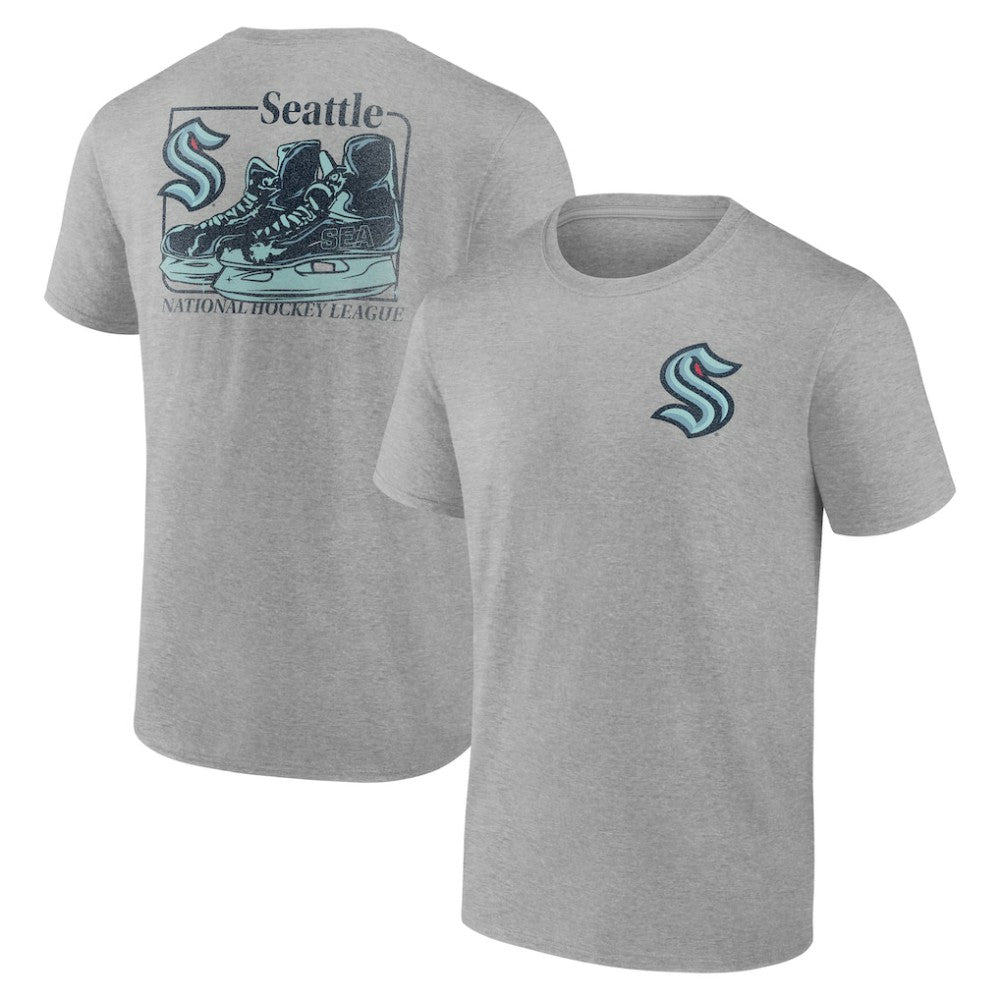 Seattle Kraken Glory Skates T-Shirt - Heather Gray - NHL