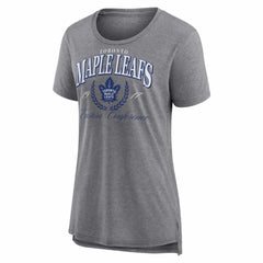 Toronto Maple Leafs Women's Reign Supreme Tri-Blend T-Shirt - Gray - NHL