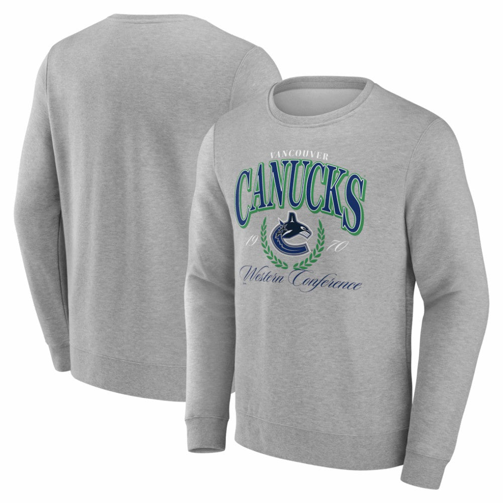 Vancouver Canucks Reign Supreme Pullover Sweatshirt - Gray - NHL