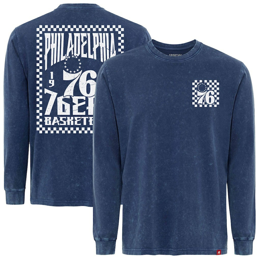 Philadelphia 76ers Sportiqe Men's Bono Long Sleeve T-Shirt Blue - NBA