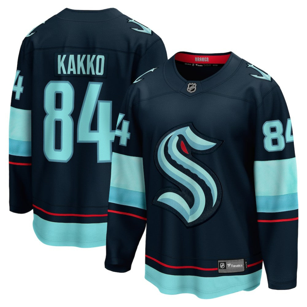 Kaapo Kakko Seattle Kraken Fanatics Home Breakaway Player Jersey - Deep Sea Blue - NHL