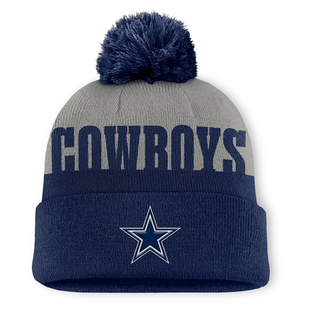 Dallas Cowboys Punter Cuffed Knit Hat with Pom Navy | Fanatics