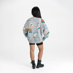 Miami Dolphins Gameday Couture Women's Always On Repeat Fleece Sweatshirt Heather Gray | NFL