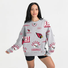 Arizona Cardinals Gameday Couture Women's Always On Repeat Fleece Sweatshirt Heather Gray | NFL