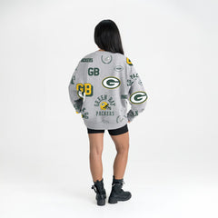 Green Bay Packers Gameday Couture Women's Always On Repeat Fleece Sweatshirt Heather Gray | NFL