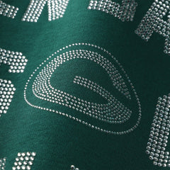 Green Bay Packers Gameday Couture Women's Oversized Hype Era Rhinestone Text Sweatshirt Green | NFL