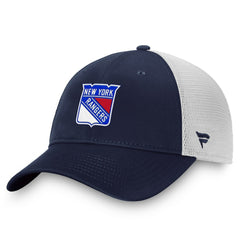 New York Rangers Fanatics Core Primary Logo Trucker Adjustable Hat - Blue/White - NHL