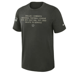 Dallas Cowboys 2025 Salute to Service Sideline Slub Dri-FIT T-Shirt Forest Green | Nike for Sale