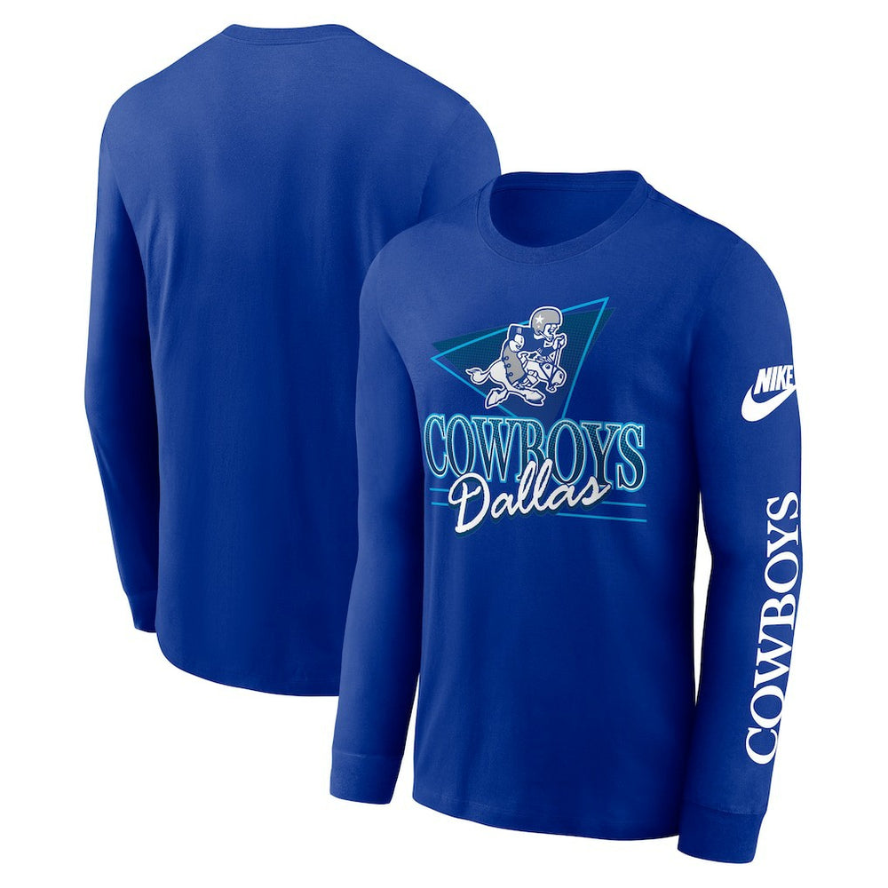 Dallas Cowboys Rewind Long Sleeve T-Shirt Royal | Nike for Sale