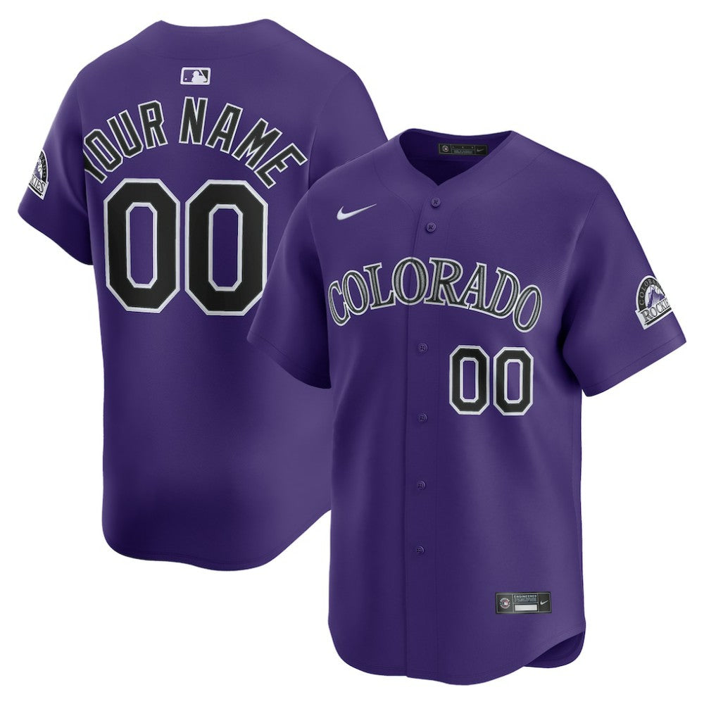 Colorado Rockies Nike Alternate Limited Custom Jersey - MLB