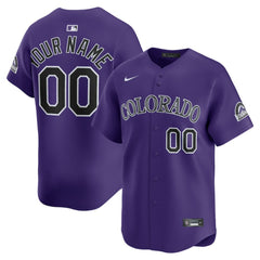Colorado Rockies Nike Alternate Limited Custom Jersey - MLB