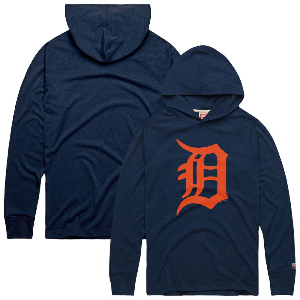 Detroit Tigers Homage Lightweight Raglan Tri-Blend Pullover Hoodie - MLB