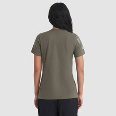 Houston Texans Women's 2025 Salute to Service Sideline T-Shirt Olive | Nike for Sale