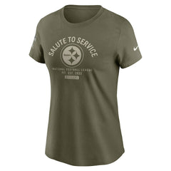 Pittsburgh Steelers Women's 2025 Salute to Service Sideline T-Shirt Olive | Nike for Sale