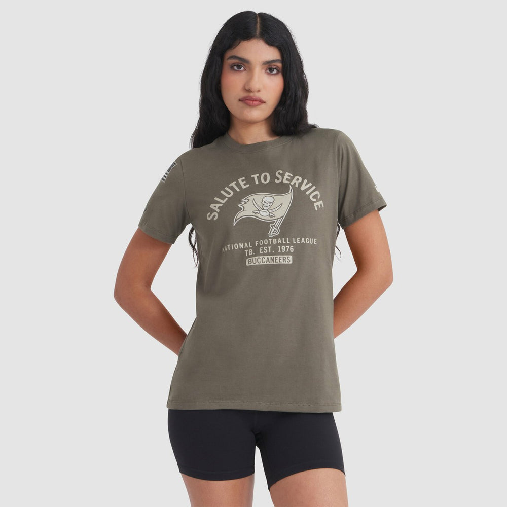 Tampa Bay Buccaneers Women's 2025 Salute to Service Sideline T-Shirt Olive | Nike for Sale