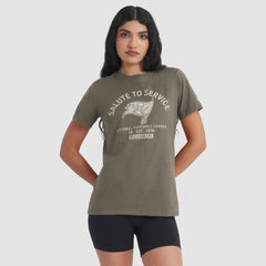 Tampa Bay Buccaneers Women's 2025 Salute to Service Sideline T-Shirt Olive | Nike for Sale