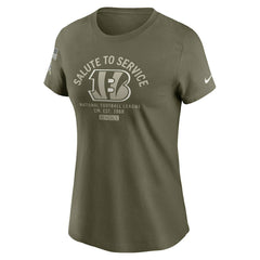Cincinnati Bengals Women's 2025 Salute to Service Sideline T-Shirt Olive | Nike for Sale