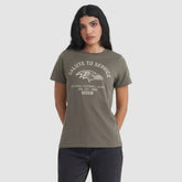 Baltimore Ravens Women's 2025 Salute to Service Sideline T-Shirt Olive | Nike for Sale