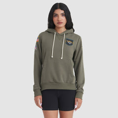 Jacksonville Jaguars Women's 2025 Salute to Service Sideline Standard Issue Dri-FIT Hoodie Olive | Nike for Sale