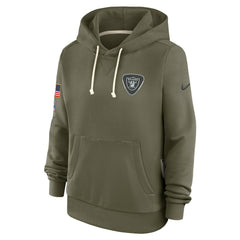 Las Vegas Raiders Women's 2025 Salute to Service Sideline Standard Issue Dri-FIT Hoodie Olive | Nike for Sale